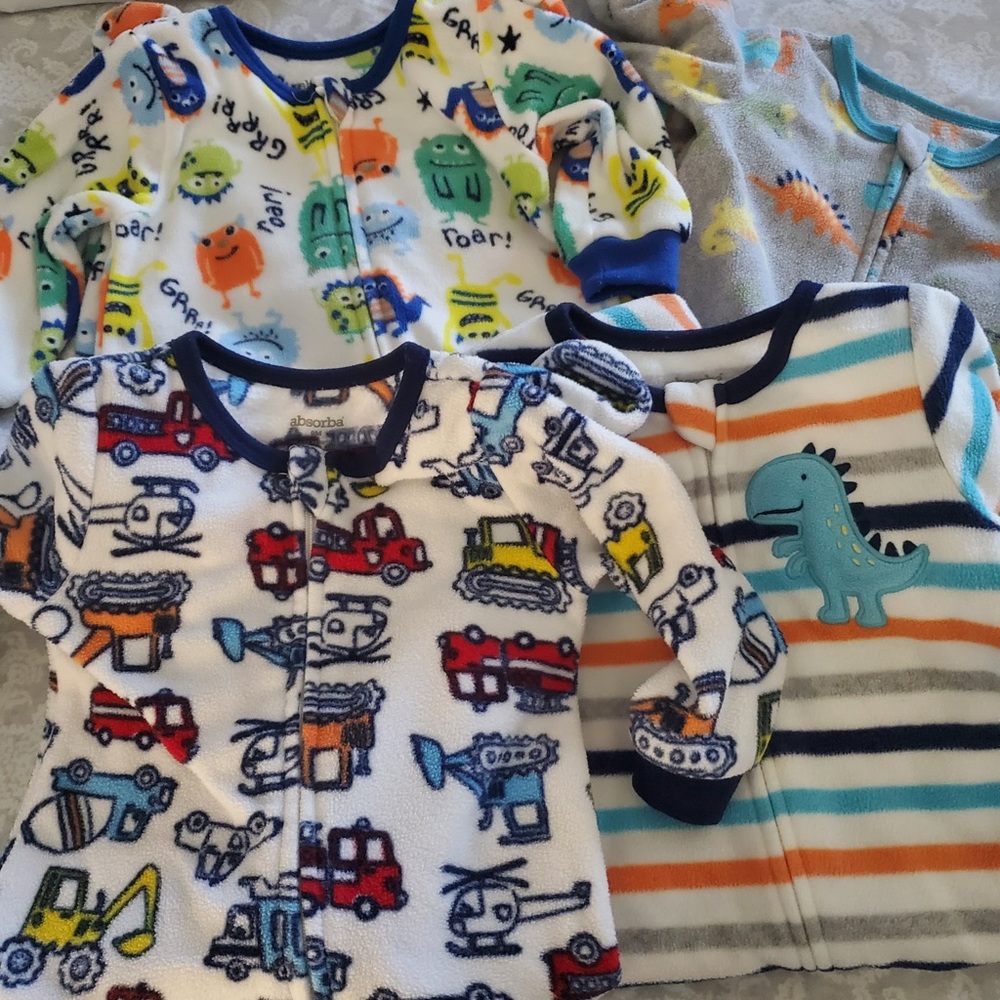 4 Gently worn assorted print pajamas